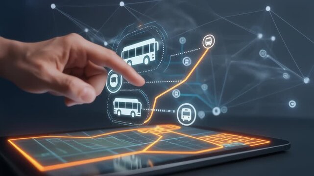 Smart transportation system leveraging machine learning for public transit route optimization with digital interface enhancing network connections