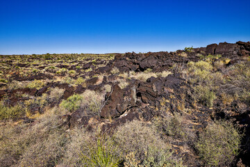 Valley of Fires lava field is considered one of the youngest lava flows in the United States, with the various formations created around 10,000 years ago.