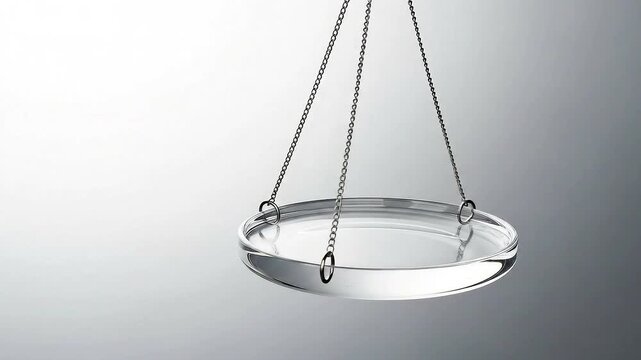 Balance Scale Empty Pan Symbol of Justice and Equilibrium.