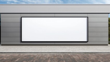 Naklejka premium Mock up of big store blank showcase window in a city