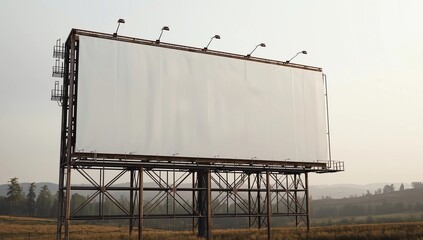 Obraz premium Blank billboard for advertising text or pictures on the road. Clipping path