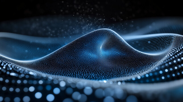 Floating microchip forming abstract spiral patterns symbolizes technology innovation and digital complexity representing futuristic circuits connectivity and the flow of information