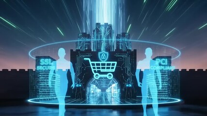 Secure Online Shopping and Digital Commerce Security Concept. - Powered by Adobe
