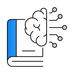 Self Learning – Enabling AI Systems to Learn and Evolve Independently for Continuous Improvement. Vector icons.