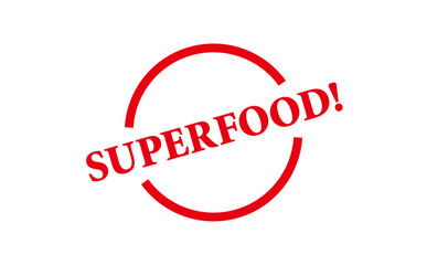 SUPERFOOD! - Red Rubber Stamp with text SUPERFOOD!
