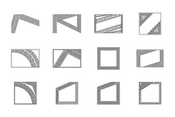 Abstract Geometric Corner Pattern Design