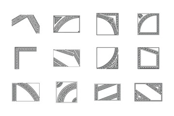 Abstract Geometric Corner Pattern Design