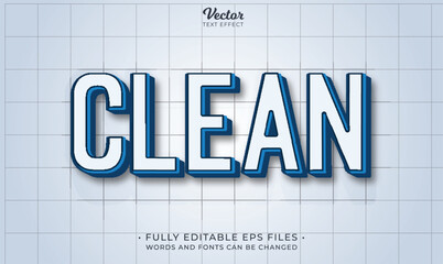 Clean text effect editable eps cc file