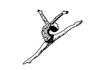 silhouette woman in yoga duo movements pilates body exercise vector image isolated on transparent white background.