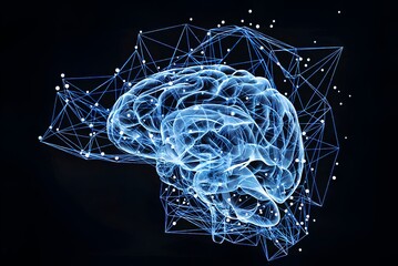 human brain in the dark. This shows how technology affect to our human brain.