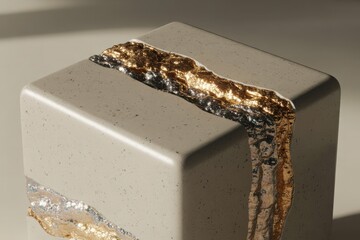 A small lizard with a patterned body rests on a light gray surface