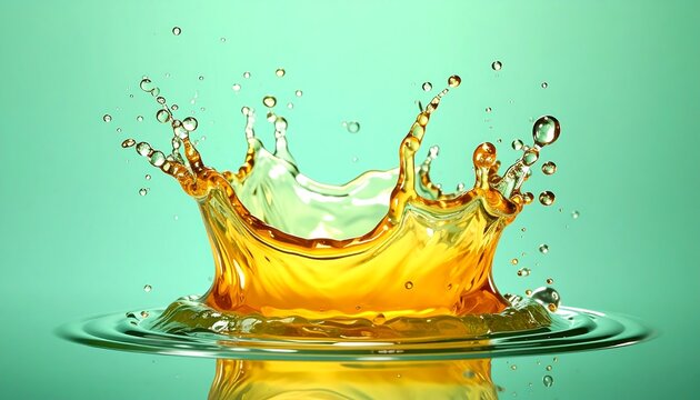 Golden Liquid Splash - Capturing the Moment of Impact.