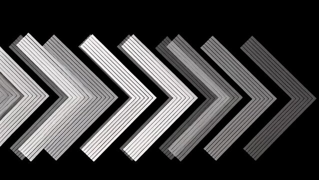Graphic design of multiple layered chevron arrows creating a sense of forward motion