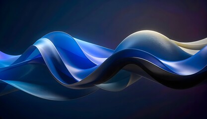 Abstract blue wave smoke design with smooth lines and curve motion pattern for color art backgrounds illustration