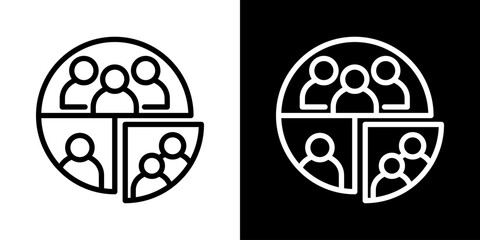 Customer Segment Icon Of Line Black And White Style 