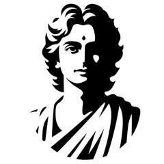 Indian man portrait silhouette