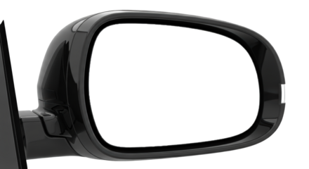 Black Car Side Mirror Isolated Transparent Background