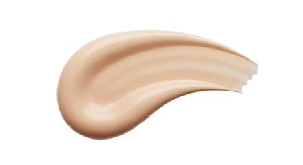 Creamy Beige Foundation Swatch Isolated Transparent Background
