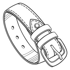 Outline drawing of a stylish belt