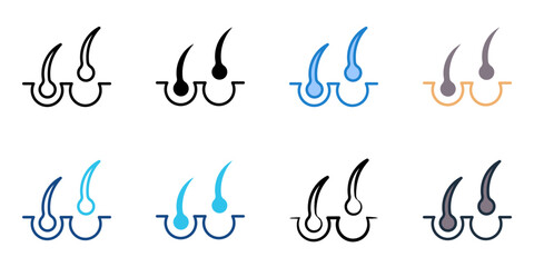 Hair removal icon set multiple style collection 
