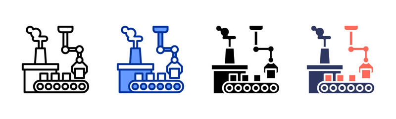 Factory Automation icon sheet multiple style collection