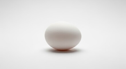 Single white egg on a clean background.