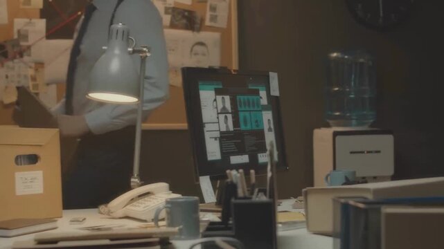 Veteran Detective Walks Into Office Ready to Crack a Case