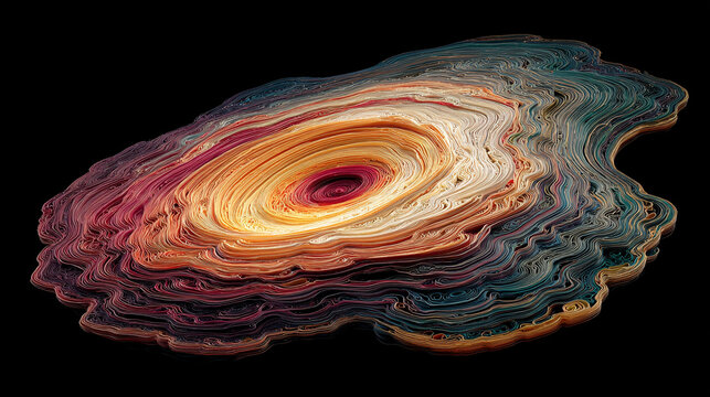 An algorithmic swirl resembles a digital galaxy symbolizing complexity data flow and the beauty of structured information representing abstract technology and futuristic computational design