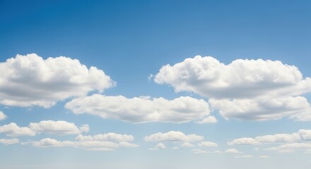 Clear Midday Blue Sky with Gently Flowing Clouds