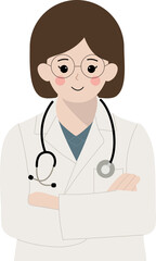 병원 유니폼을 입고 있는 의사의 프로필