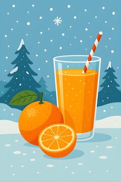 Fruit juice in cold wether 