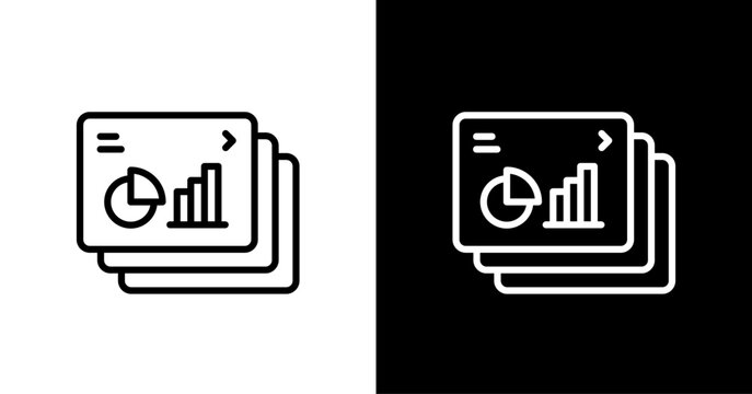 Slides White Icon Set Design