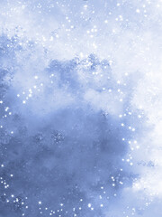 Sparkling Frozen Winter Background with Glittering Stars. Frosty Winter Blue Abstract Background with Snow Texture. Cold Blue Ice Surface Abstract Texture for Seasonal Desig