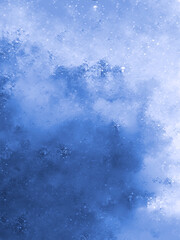 Sparkling Frozen Winter Background with Glittering Stars. Frosty Winter Blue Abstract Background with Snow Texture. Cold Blue Ice Surface Abstract Texture for Seasonal Desig