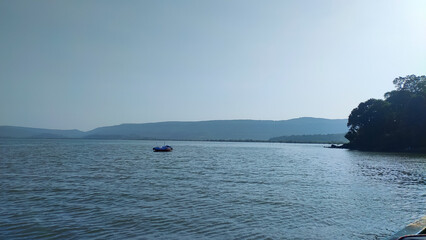 beautiful view at dighi jetty in maharashtra in india.