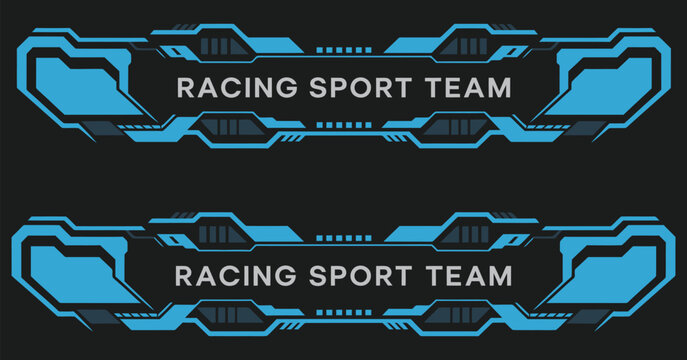 Futuristic Racing Sport Team HUD Border Template