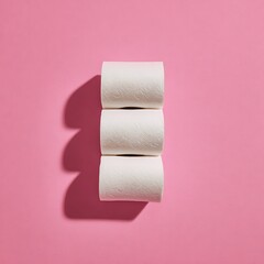 Obraz premium Toilet paper rolls cut into sushi shapes, funny but stylish.