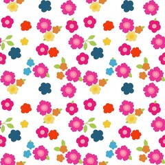 Cute seamless pattern in small flower.Small colorful flowers.
