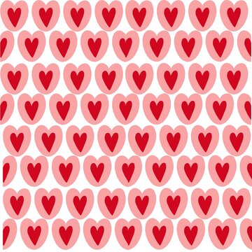 Seamless pattern Heart. Abstract love symbol.