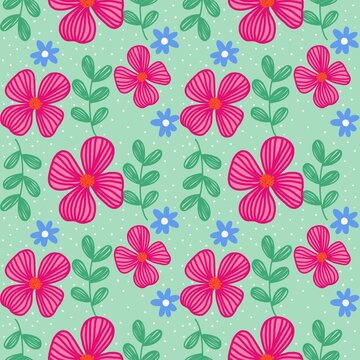 Cute seamless pattern in small flower.Small colorful flowers.