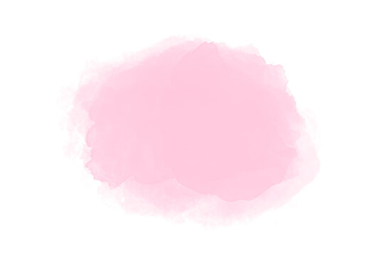Pastel pink watercolor brush paint elemet