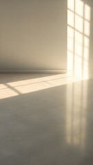 Sunlight and shadow abstract on a wall