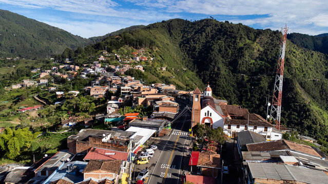Santa Barbara, Versalles, Antioquia, Colombia. October 5, 2025. Versalles is a populated center in the municipality of Santa Barbara