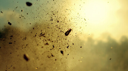 Dust particles drift in sunlight capturing unnoticed motion and subtle beauty symbolizing fleeting moments the passage of time and the delicate details often overlooked in daily life