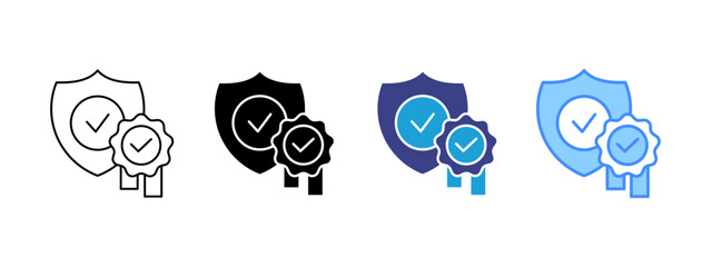 Authenticity Collection icon set multiple style collection