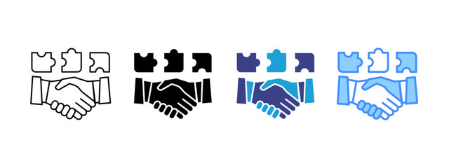 Collaboration Collection icon set multiple style collection