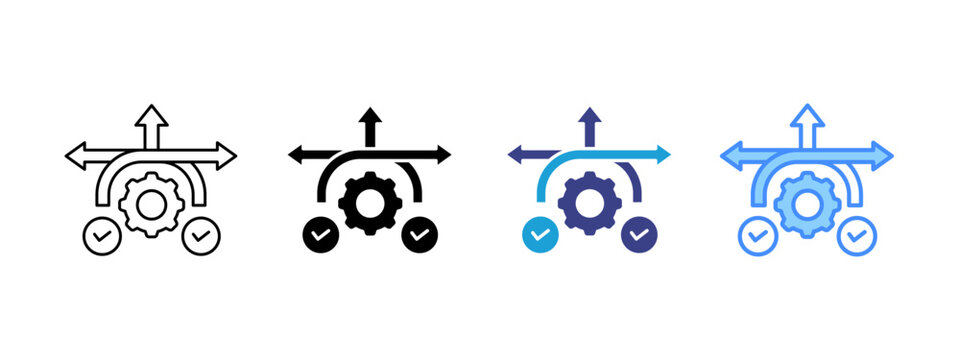 Flexibility  Collection icon set multiple style collection