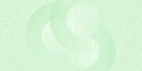 Abstract soft green and white gradient minimalist tone with circles. Simple soft green background. Circle effect style geometric. Vector illustration.