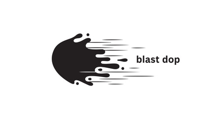  water drop run symbol vector illustration with black color splash icon design