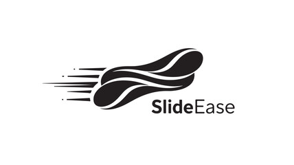 slide ease silhouette vector logo design for a travel or business company symbol